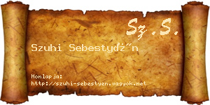 Szuhi Sebestyén névjegykártya